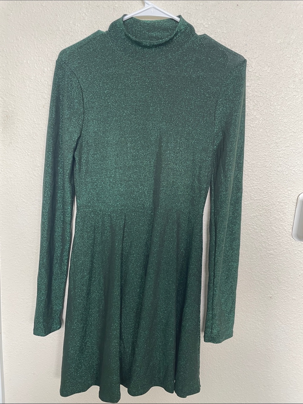 wild fable Sparkling Forest Green Long Sleeve Turtleneck Dress